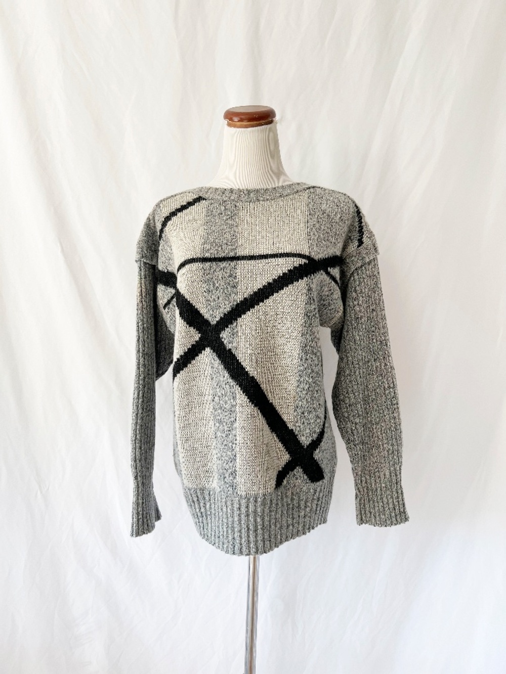 RODIER Paris Abstract Geometric Wool Sweater Medium